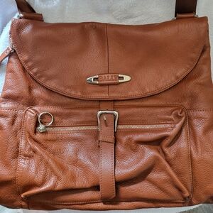 Brown leather Bally Crossbody/Backpack